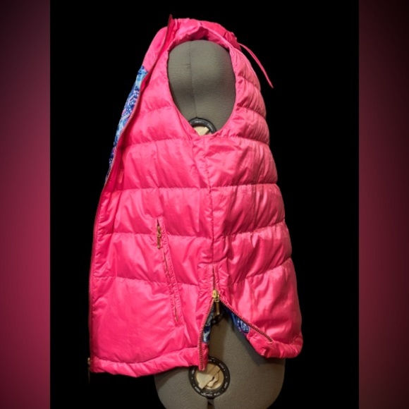 Lilly Pulitzer winter vest “Palm Paradise” wms sz med - Picture 4 of 7